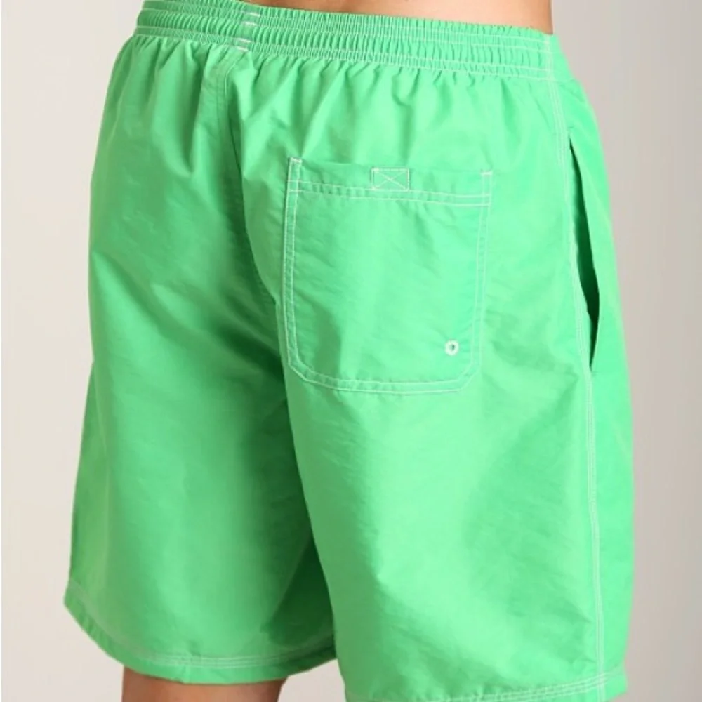 Hugo Boss Men’s Swim Trunks Shorts Green Logo Size XXL Lined Pockets Excellent